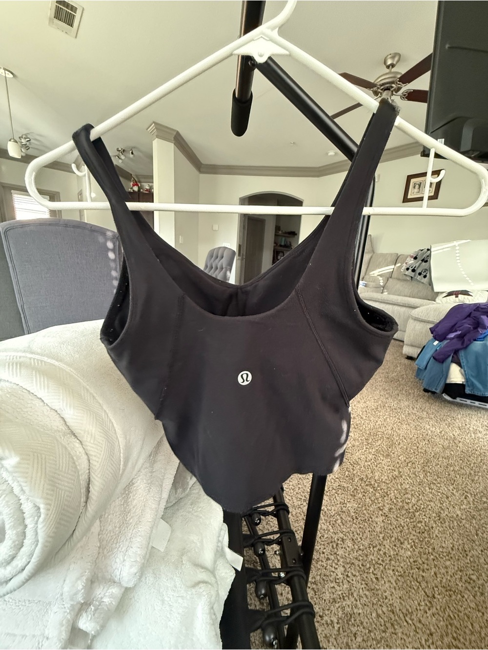 lululemon athletica Black Scoop-Back Sports Bra Top